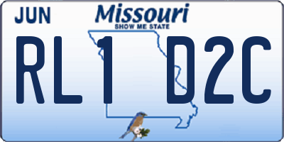 MO license plate RL1D2C
