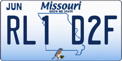 MO license plate RL1D2F