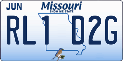 MO license plate RL1D2G