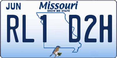MO license plate RL1D2H
