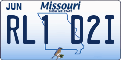 MO license plate RL1D2I