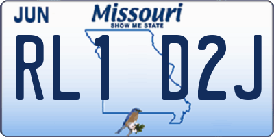 MO license plate RL1D2J
