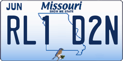MO license plate RL1D2N