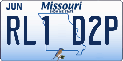 MO license plate RL1D2P
