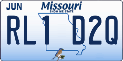 MO license plate RL1D2Q