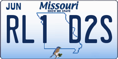 MO license plate RL1D2S