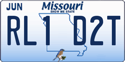 MO license plate RL1D2T