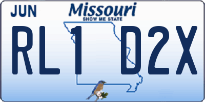 MO license plate RL1D2X