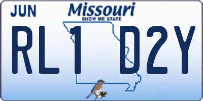 MO license plate RL1D2Y