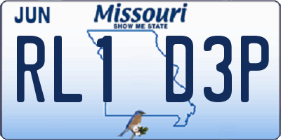 MO license plate RL1D3P