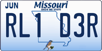 MO license plate RL1D3R