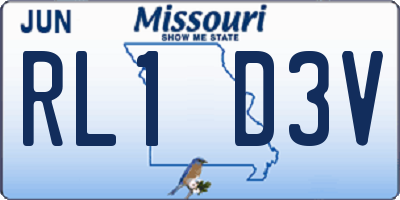 MO license plate RL1D3V