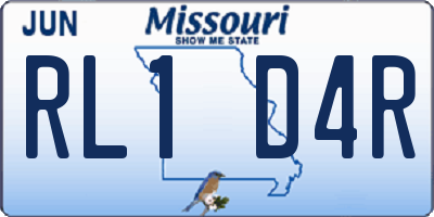 MO license plate RL1D4R