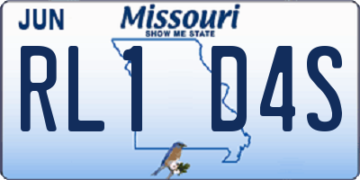 MO license plate RL1D4S