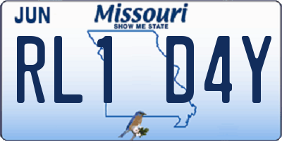 MO license plate RL1D4Y