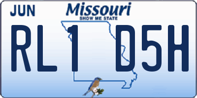 MO license plate RL1D5H