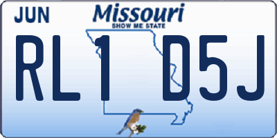 MO license plate RL1D5J