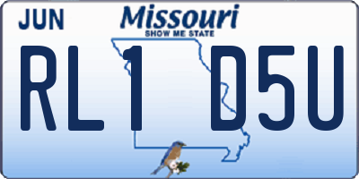 MO license plate RL1D5U