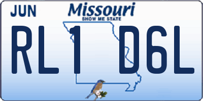 MO license plate RL1D6L