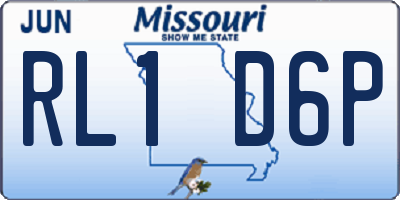 MO license plate RL1D6P