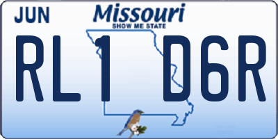 MO license plate RL1D6R