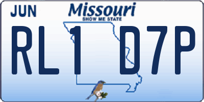 MO license plate RL1D7P