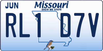 MO license plate RL1D7V