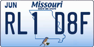 MO license plate RL1D8F