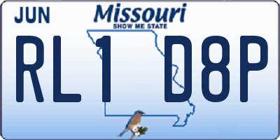 MO license plate RL1D8P