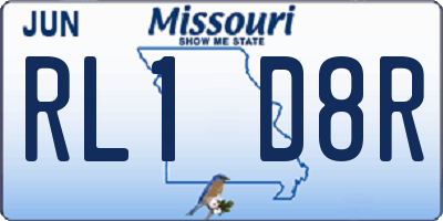 MO license plate RL1D8R