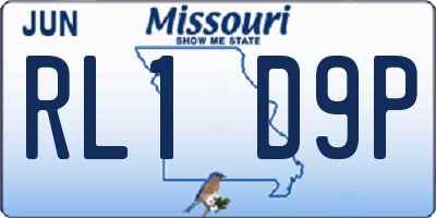 MO license plate RL1D9P
