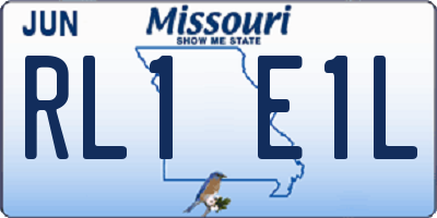 MO license plate RL1E1L