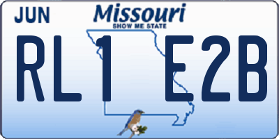 MO license plate RL1E2B