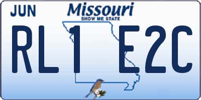 MO license plate RL1E2C