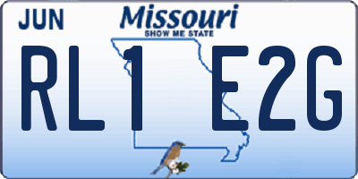 MO license plate RL1E2G