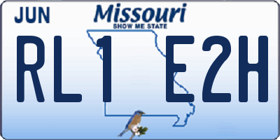 MO license plate RL1E2H