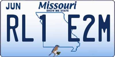 MO license plate RL1E2M