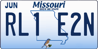 MO license plate RL1E2N