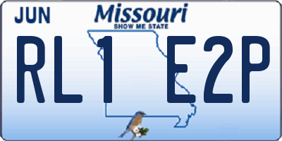 MO license plate RL1E2P