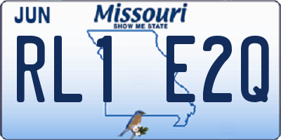 MO license plate RL1E2Q
