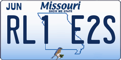 MO license plate RL1E2S