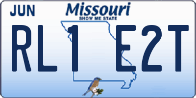 MO license plate RL1E2T