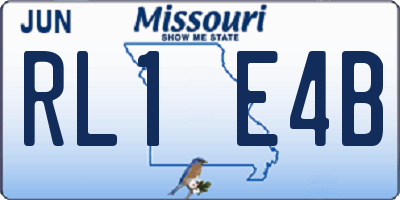 MO license plate RL1E4B