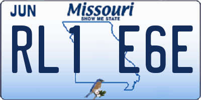 MO license plate RL1E6E