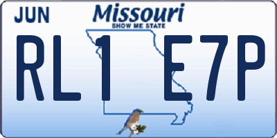 MO license plate RL1E7P