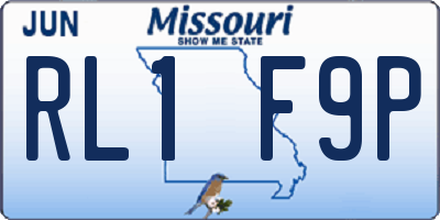 MO license plate RL1F9P