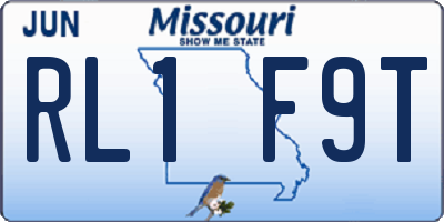 MO license plate RL1F9T