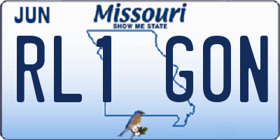MO license plate RL1G0N