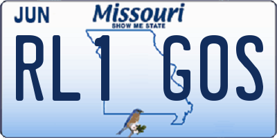 MO license plate RL1G0S