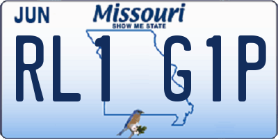 MO license plate RL1G1P